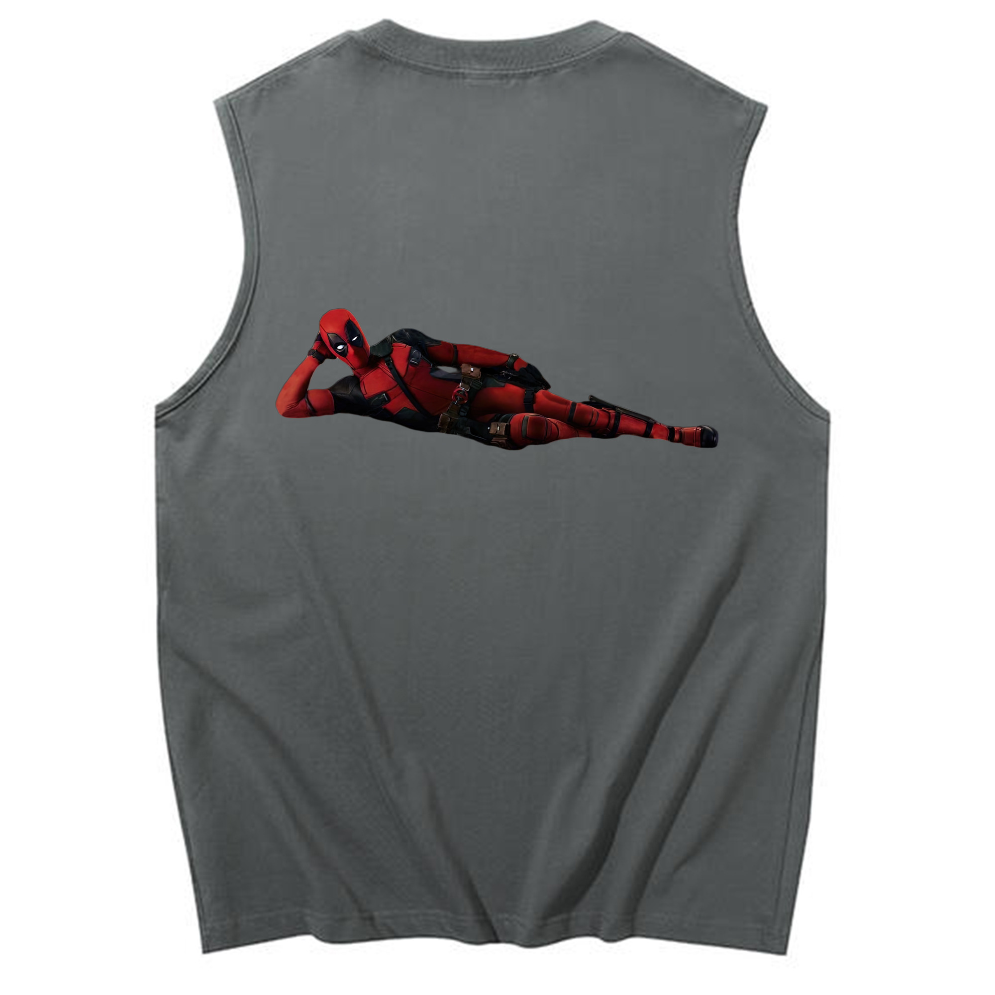 （画像用） Deadpool デッドプール コットン100％タンクトップ（背面プリント）
